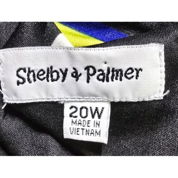 Shelby & Palmer Maxi Dress 20W Paisley Blouson Stretch Boho Pullover Tie Waist - Picture 3 of 11